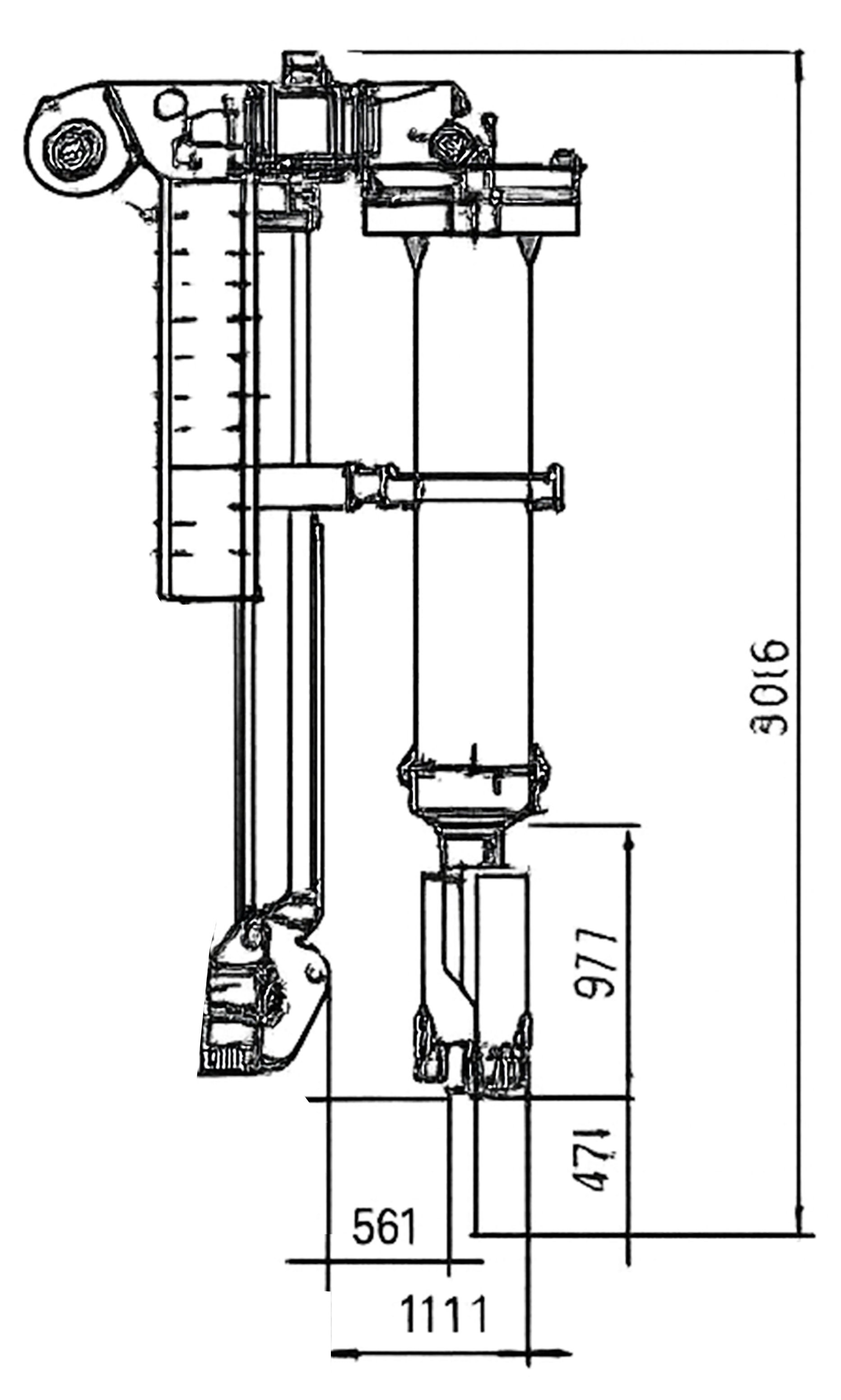 FR10 Micro Piling Attachment line drawing with dimensions