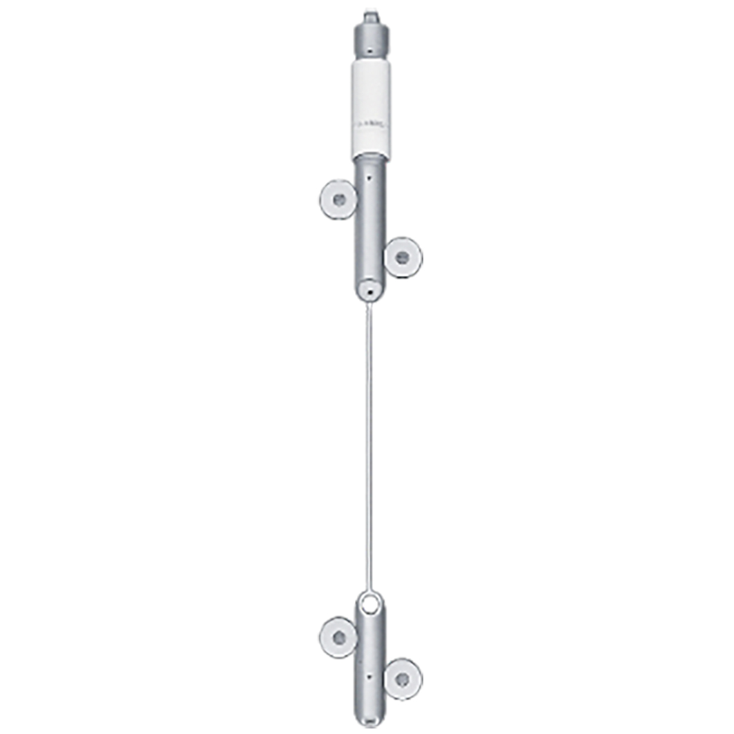Inclino Robot IRA inclinometer sensor — stainless steel probe with twin pulley wheels