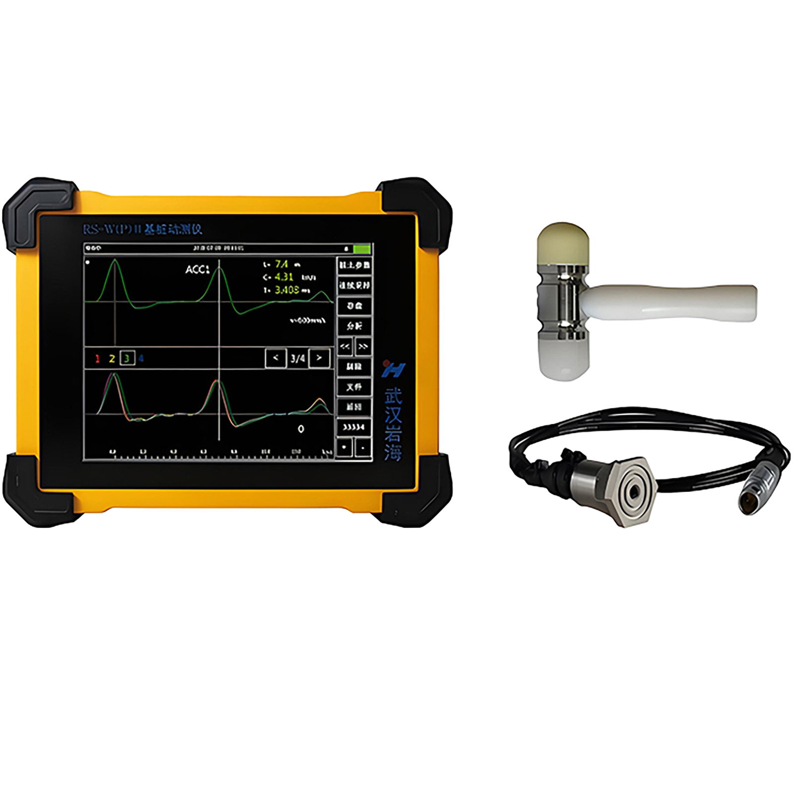 CESCO Pile Integrity Test — Low Strain Integrity Tester with hand-held hammer and motion transducer