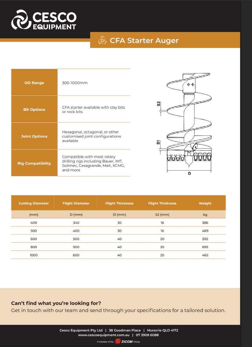 CFA CFA Starter Auger